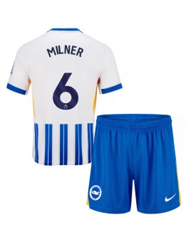 Brighton James Milner #6 Replika Hemmakläder Barn 2024-25 Kortärmad (+ byxor)